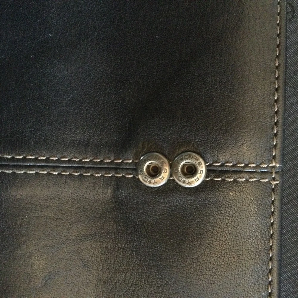 Fossil Black Genuine Leather Wallet Clutch Billfold Zip Area